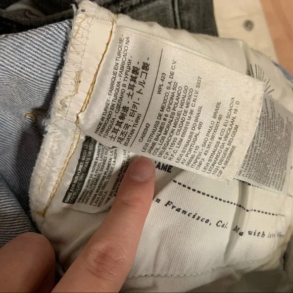 Levi’s Made and Crafted Unique Split Leg Mid Rise Light Wash Bleached Jeans New